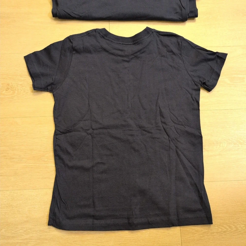 American Apparel Youth Size 8 Black Short Sleeve T-Shirt Tee Bundle of 4